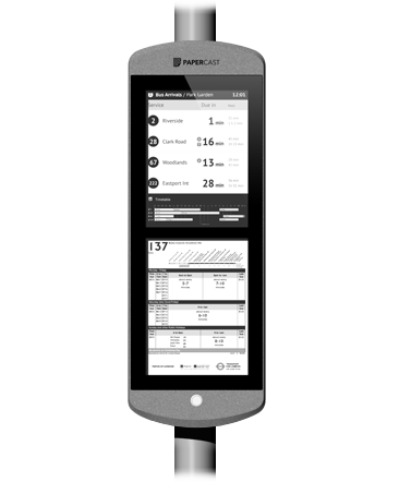 Papercast - E-Paper-Display - Digital Signage Lösungen Christiansen GmbH - 13 Zoll doppelt