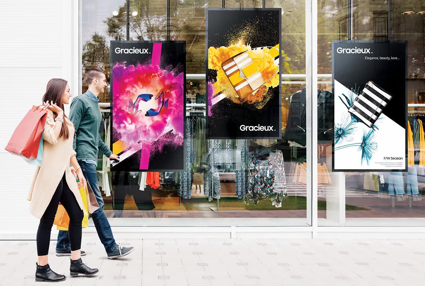 Samsung Profi Displays Schaufenster